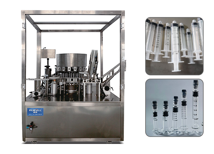 High speed syringe rodding labeling machine