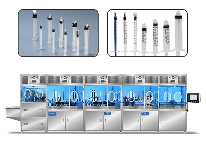 High speed pre-filled flush syringe filling line