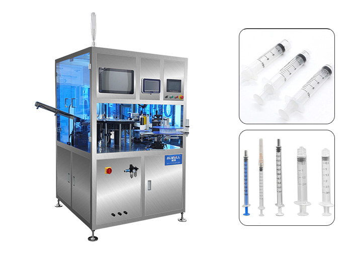 Syringe rodding labeling machine