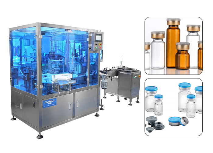 Vial bottle filling stoppering capping machine